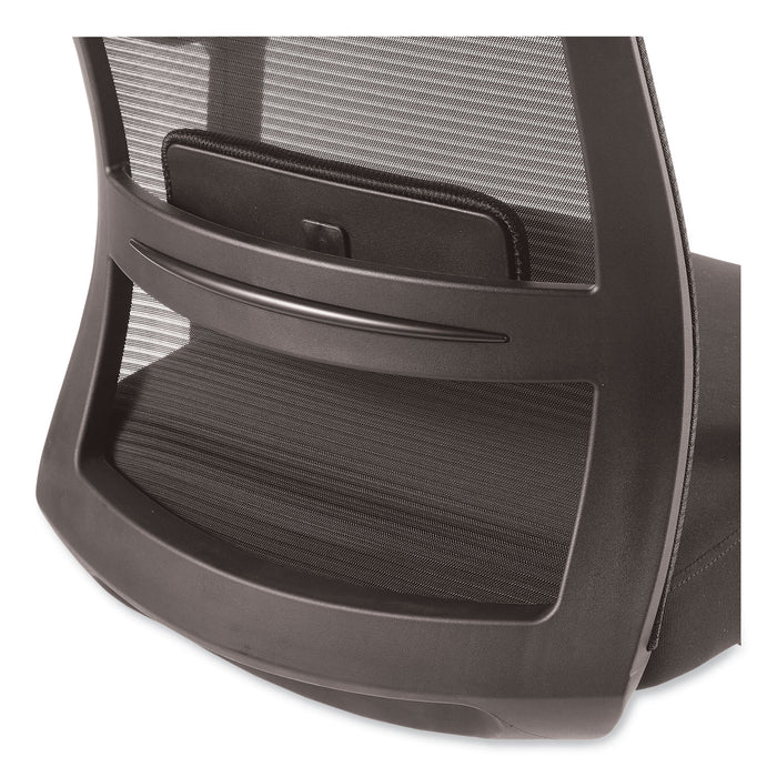 Ashdale Ergonomic Fabric Swivel Task Chair, Supports Up to 275 lb, 18.15 to 21.89 Seat Height, Black Seat/Back, Silver Base