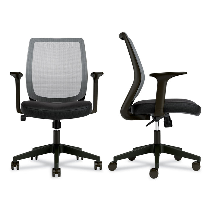 Wessex Ergonomic Fabric Mesh Swivel Task Chair, Supports Up to 275 lbs, 17.09 to 20.83 Seat Height, Black Seat/Back/Base