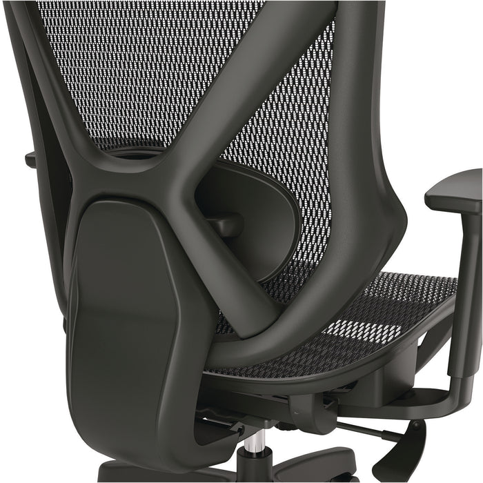 Taunton Ergonomic Mesh Swivel Task Chair, Supports Up to 275 lb, 17.44 to 20.98 Seat Height, Black Seat/Back, Black Base