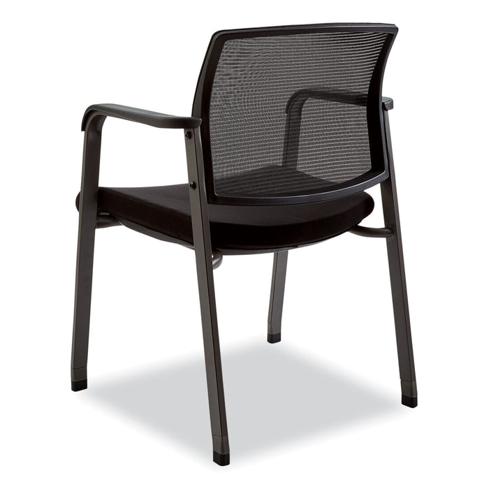 Elgar Fabric Guest Chair, 24.41 x 22.64 x 31.73, Black Seat, Black Back, Black Base