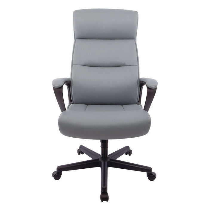 Alera Oxnam Series High-Back Task Chair, Supports Up to 275 lb, 17.56 to 21.38 Seat Height, Gray Seat, Gray Back, Black Base