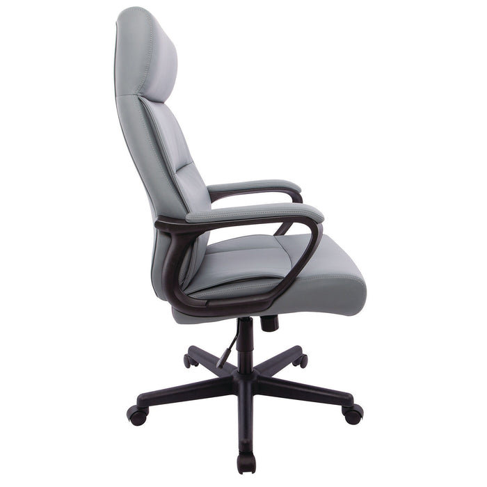Alera Oxnam Series High-Back Task Chair, Supports Up to 275 lb, 17.56 to 21.38 Seat Height, Gray Seat, Gray Back, Black Base