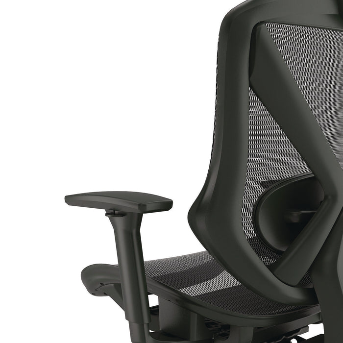 Taunton Ergonomic Mesh Swivel Task Chair, Supports Up to 275 lb, 17.44 to 20.98 Seat Height, Black Seat/Back, Black Base