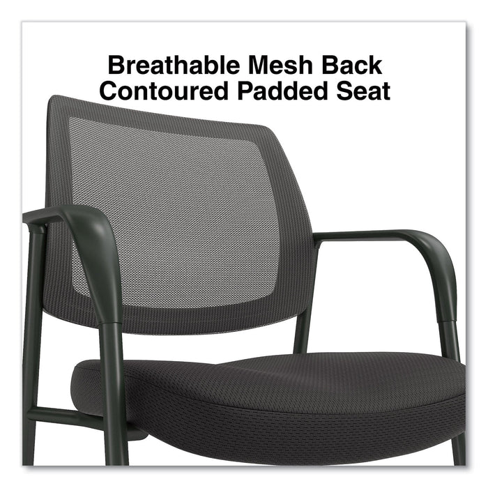 Wessex Mesh Fabric Guest Chair, 24.41 x 23.62 x 35.04, Black Seat, Black Back, Black Base
