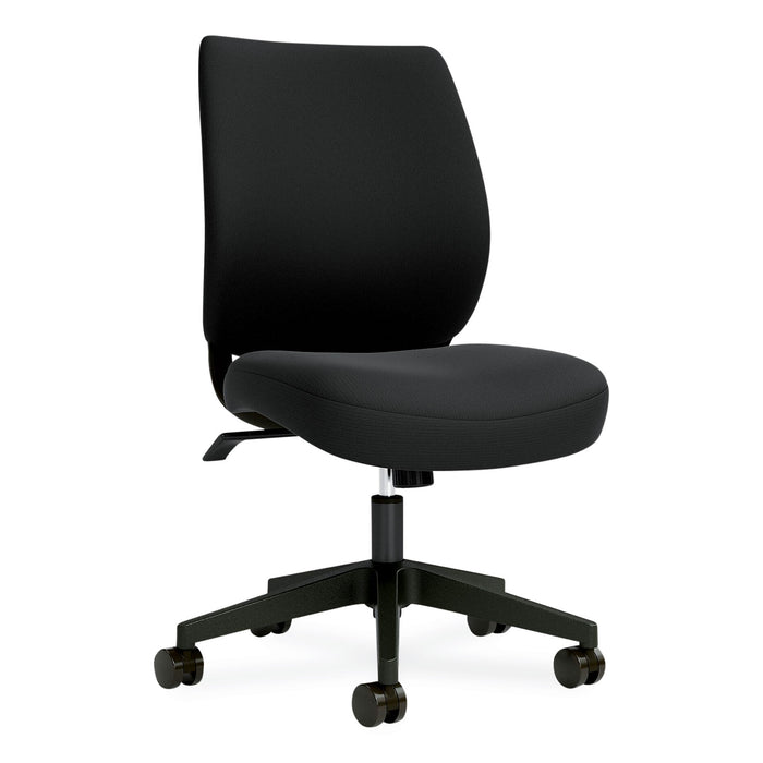 Wessex Ergonomic Fabric Task Chair, Supports Up to 275 lb, 17.13 to 20.83 Seat Height, Black Seat/Back, Black Base