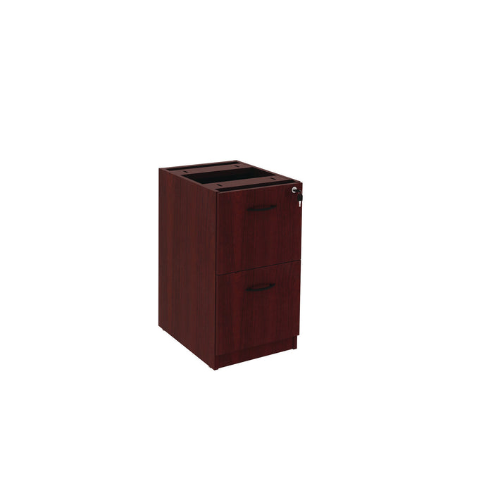 Alera Valencia Series Full Pedestal File, Left or Right, 2 Legal/Letter-Size File Drawers, Mahogany, 15.63" x 20.5" x 28.5"