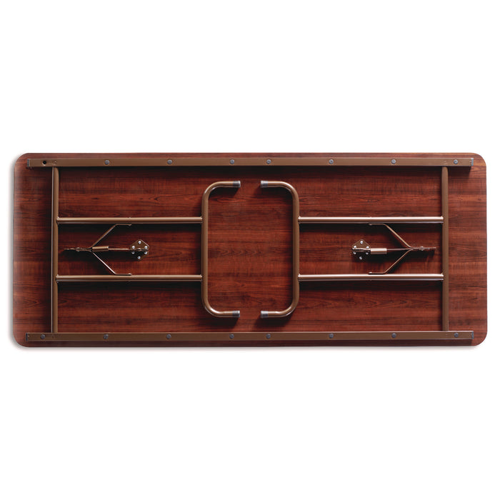 Wood Folding Table, Rectangular, 48w x 23.88d x 29h, Mahogany