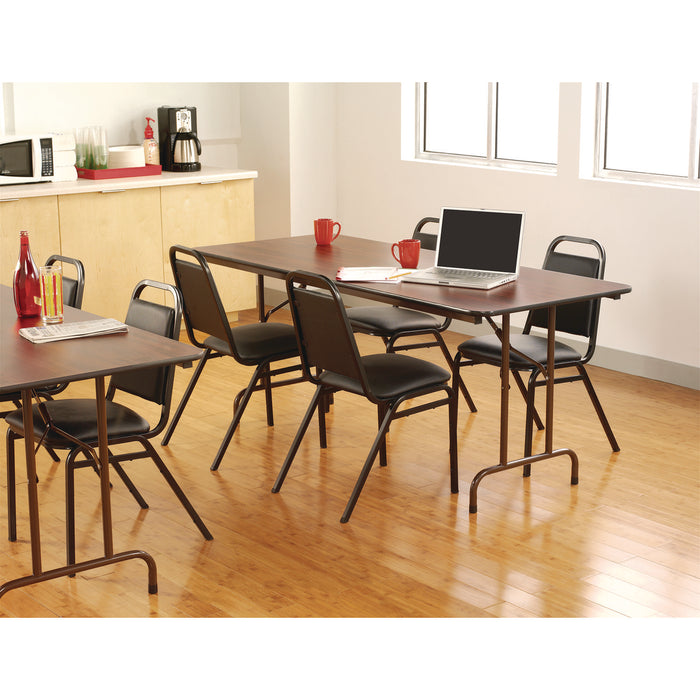 Wood Folding Table, Rectangular, 48w x 23.88d x 29h, Mahogany