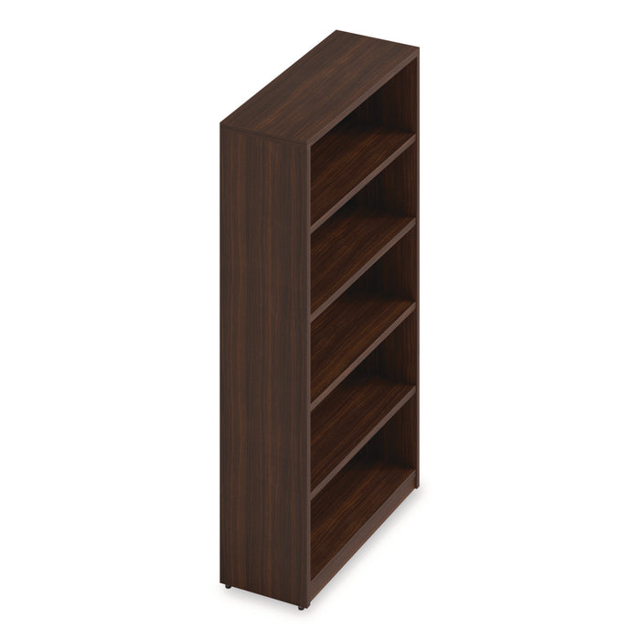 Alera Seville Bookcase, Five-Shelf, 36" x 14" x 65", Mahogany
