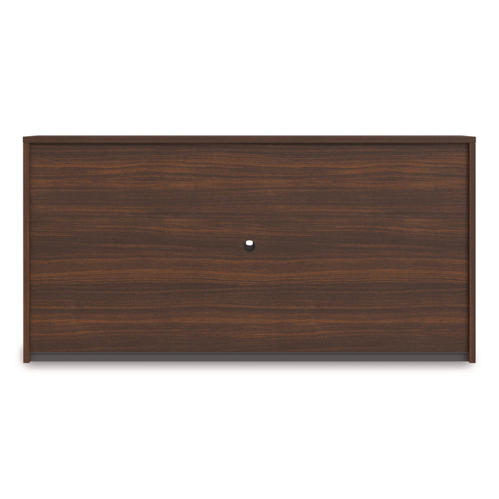 Alera Seville Hutch with Doors, 4 Compartments, 72" x 16" x 36", Mahogany