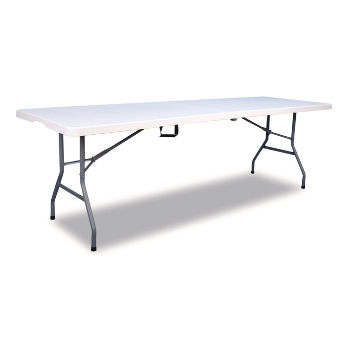 Fold in Half Plastic Folding Table, 96w x 30d x 29.25h, White
