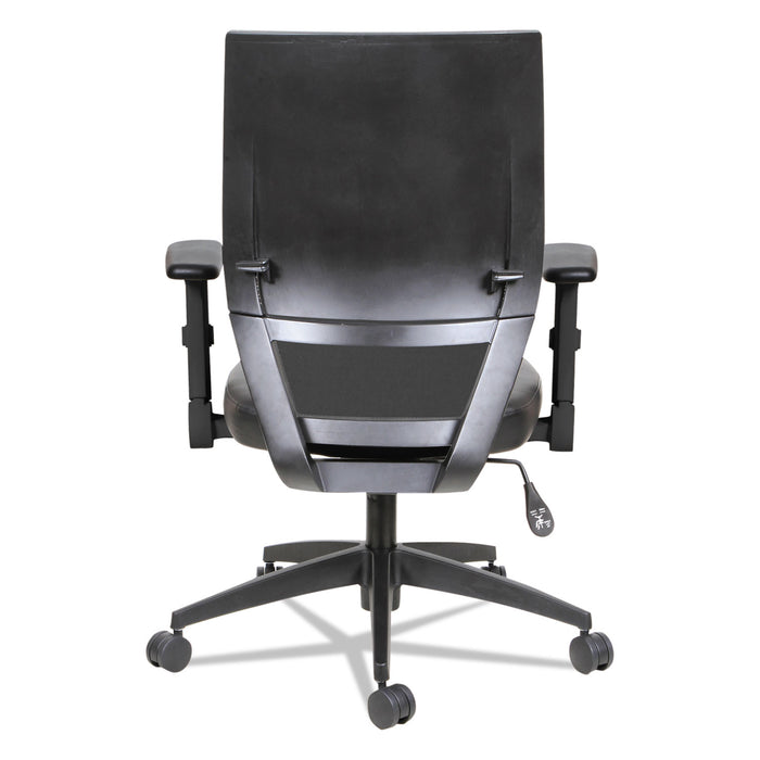 Alera EB-T Series Synchro Mid-Back Flip-Arm Chair, Supports Up to 275 lb, 17.71" to 21.65" Seat Height, Black