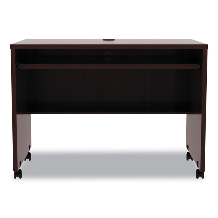 Alera Valencia Series Mobile Workstation Desk, 41.38" x 23.63" x 30", Mahogany