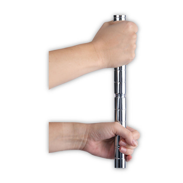 NSF Certified 6-Shelf Wire Shelving Kit, 48w x 18d x 72h, Silver