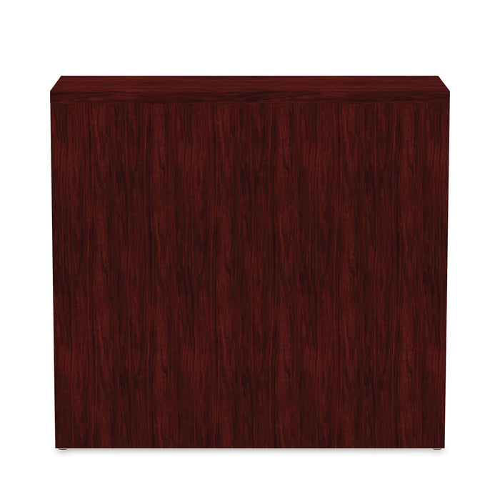 Alera Valencia Series Bookcase, Two-Shelf, 31.75w x 14d x 29.5h, Mahogany