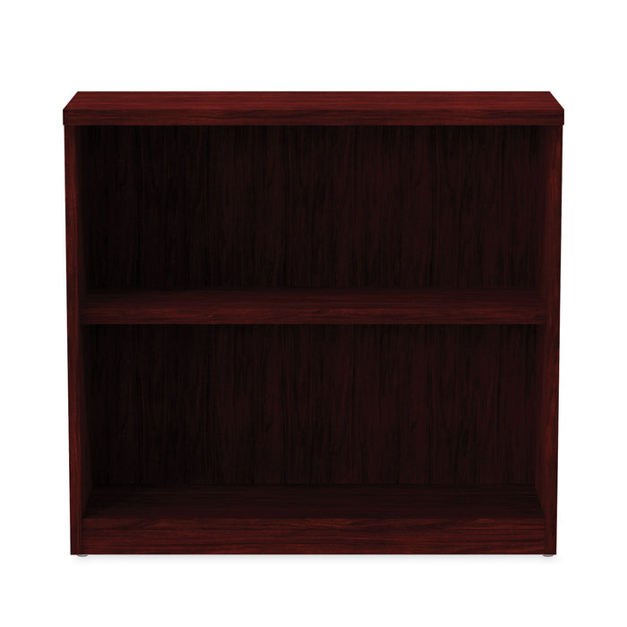Alera Valencia Series Bookcase, Two-Shelf, 31.75w x 14d x 29.5h, Mahogany