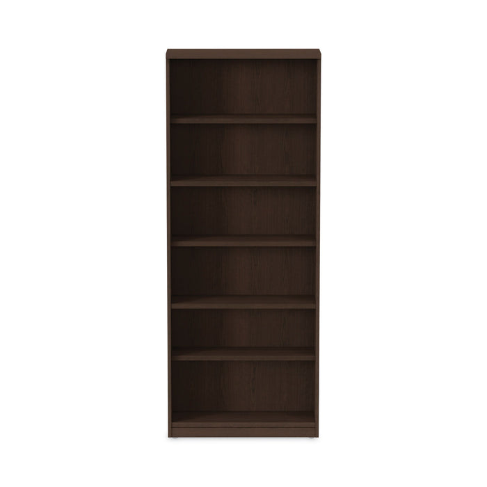 Alera Valencia Series Bookcase, Six-Shelf, 31.75w x 14d x 80.25h, Espresso