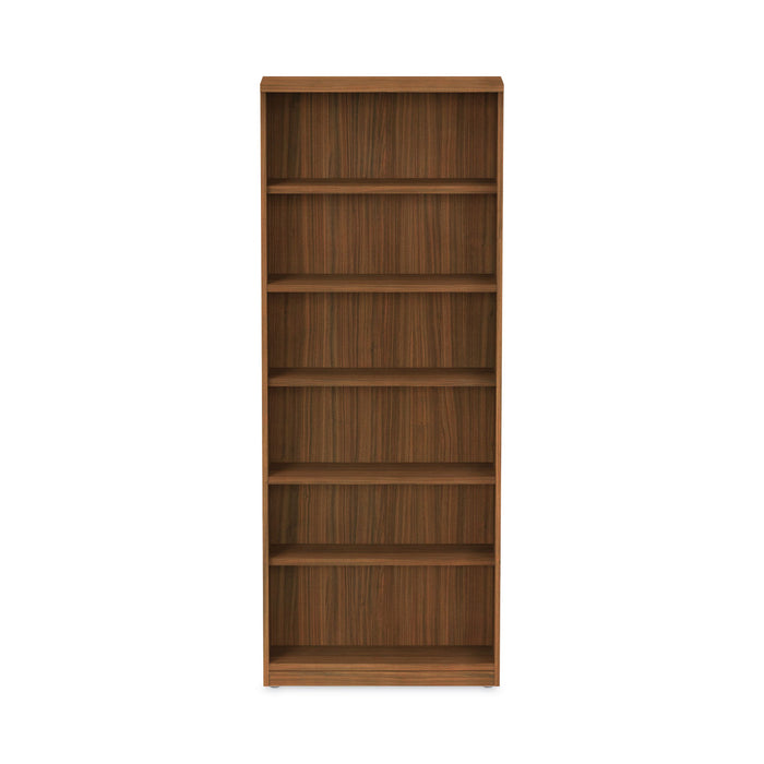 Alera Valencia Series Bookcase, Six-Shelf, 31.75w x 14d x 80.25h, Modern Walnut