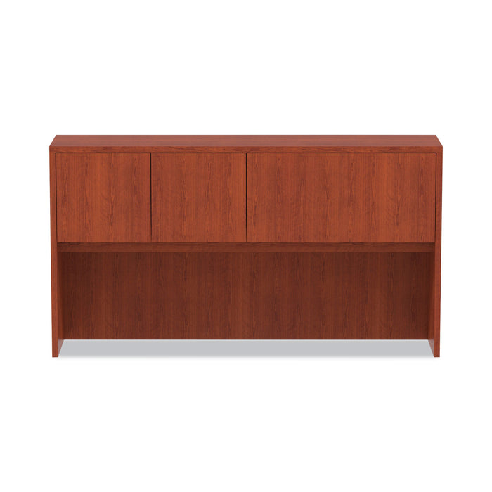 Alera Valencia Series Hutch with Doors, 4 Compartments, 64.75w x 154d x 35.38h, Medium Cherry