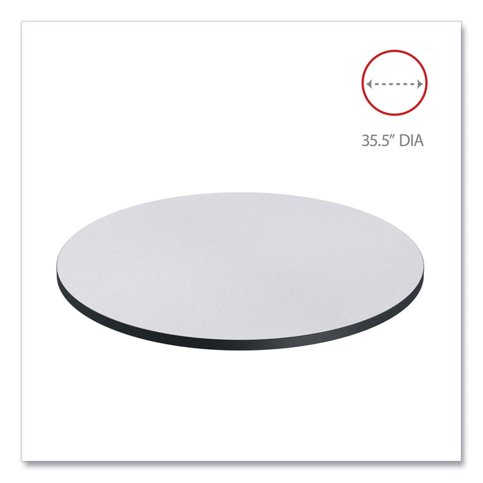 Reversible Laminate Table Top, Round, 35.5" Diameter, White/Gray