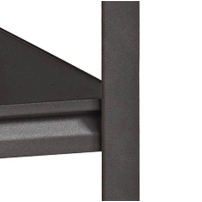 Steel Shelving Unit with Laminate Shelves, Four-Shelf, 36w x 18d x 60h, Steel, Black/Gun Metal Gray