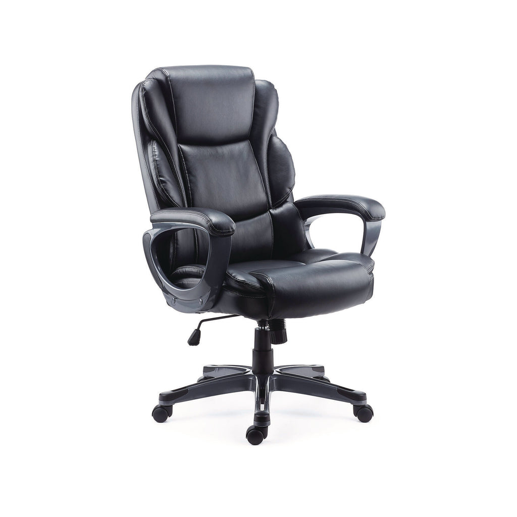Kirkdale Bonded Leather Manager Chair, Supports Up to 275 lb