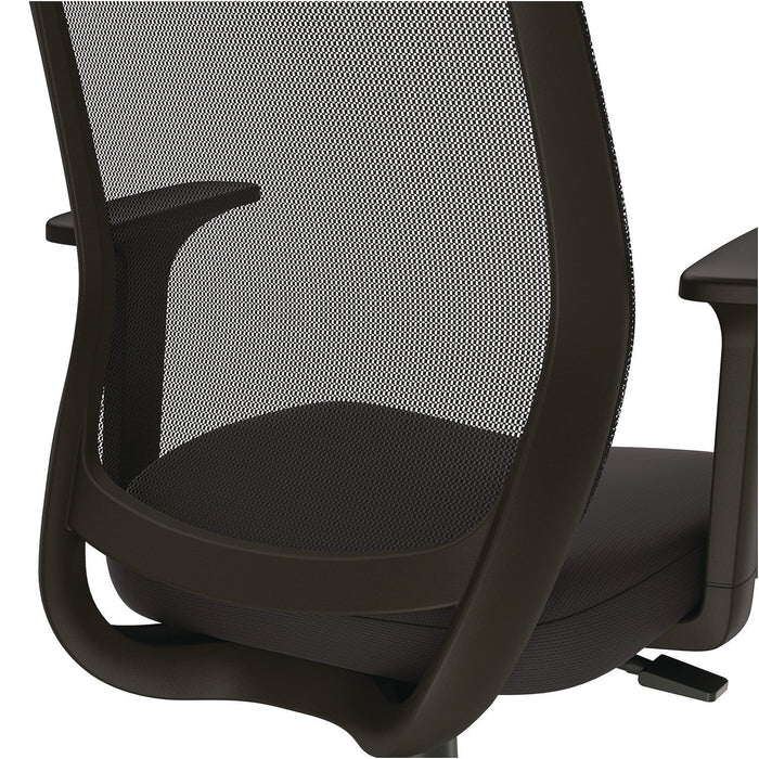 Wessex Drafting Stool, Mesh Back, Supports Up to 275 lb, 27.95 to 33.66 Seat Height, Black Seat, Black Back, Black Base