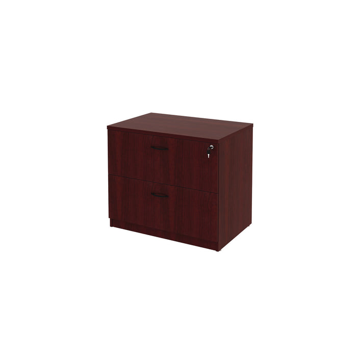 Alera Valencia Series Lateral File, 2 Legal/Letter-Size File Drawers, Mahogany, 34" x 22.75" x 29.5"