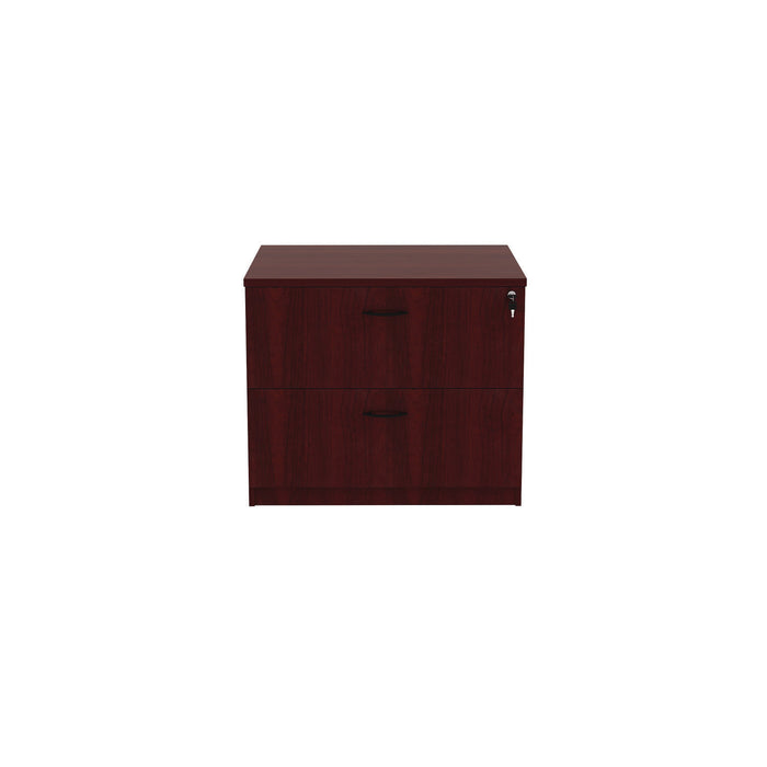 Alera Valencia Series Lateral File, 2 Legal/Letter-Size File Drawers, Mahogany, 34" x 22.75" x 29.5"