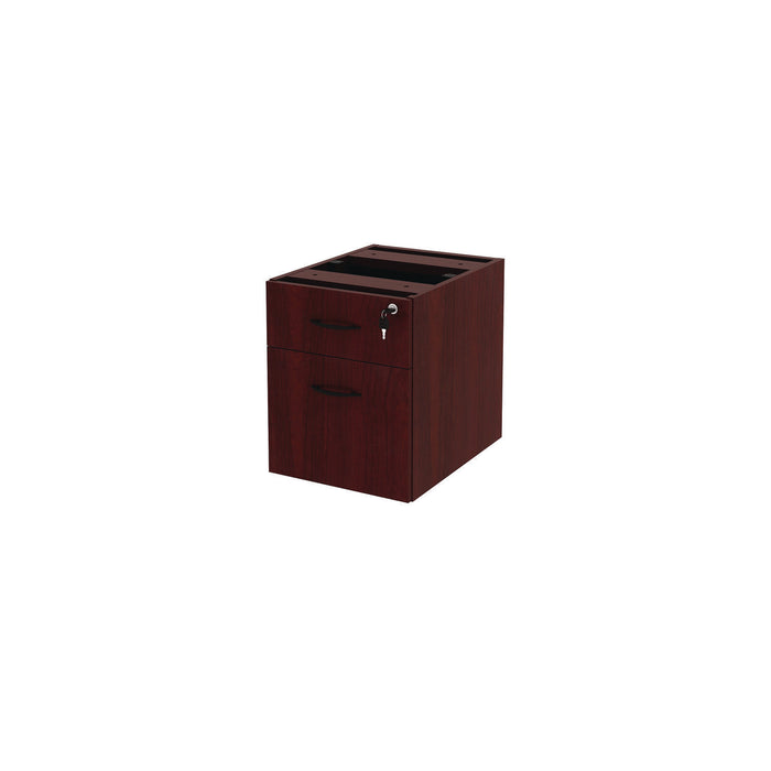 Alera Valencia Series Hanging Pedestal File, Left/Right, 2-Drawers: Box/File, Legal/Letter, Mahogany, 15.63" x 20.5" x 19.25"