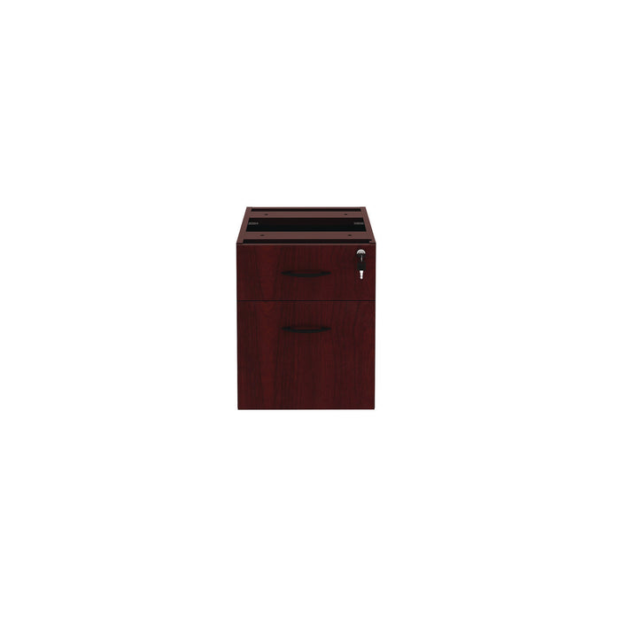 Alera Valencia Series Hanging Pedestal File, Left/Right, 2-Drawers: Box/File, Legal/Letter, Mahogany, 15.63" x 20.5" x 19.25"