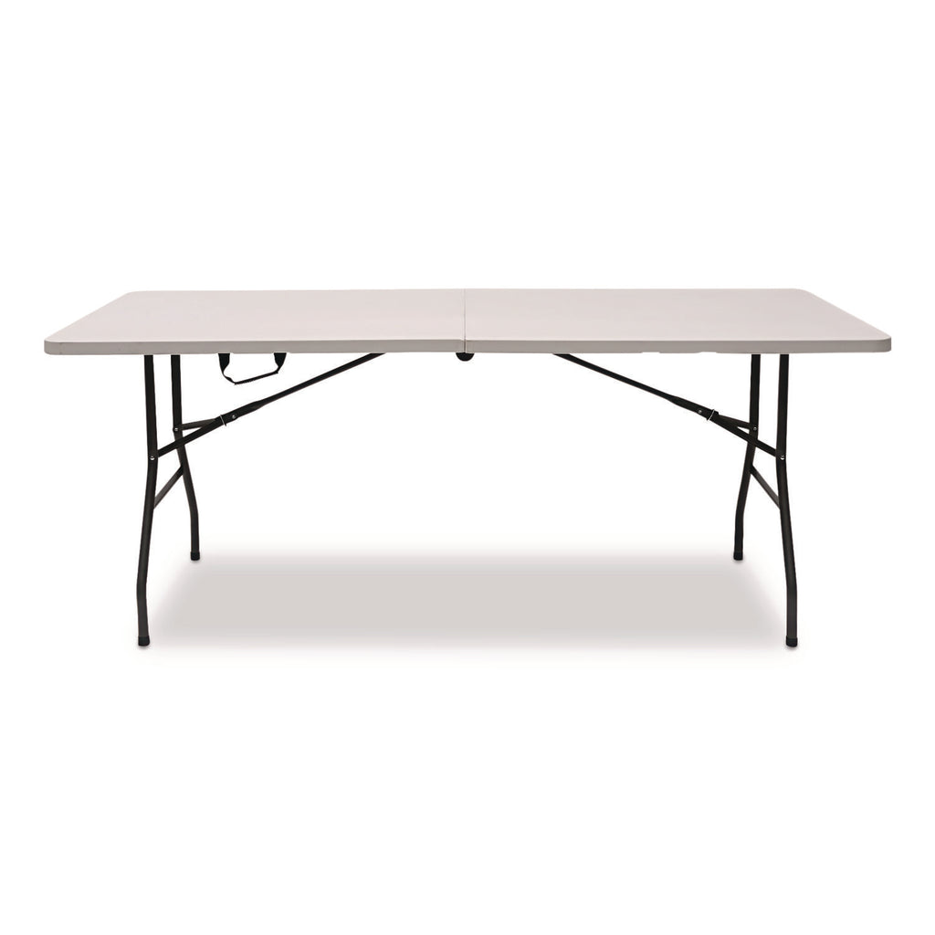 Fold in Half Plastic Folding Table, Rectangular, 72w x 29.63d x