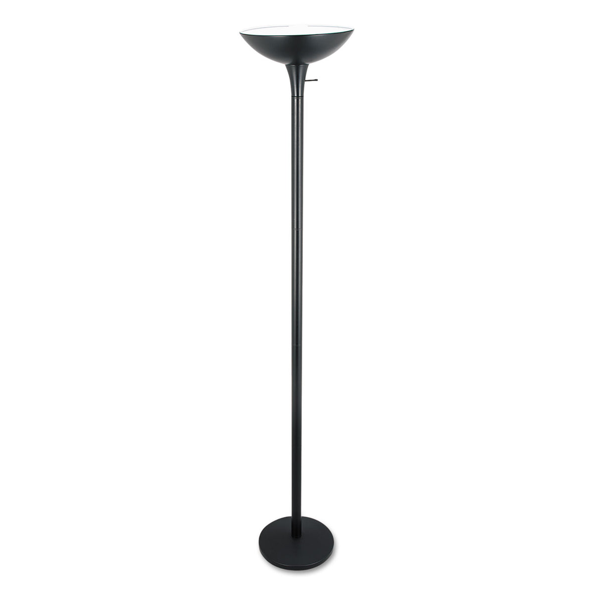 Torchier Floor Lamp, 12.5w x 12.5d x 72h, Matte Black — Alera Details