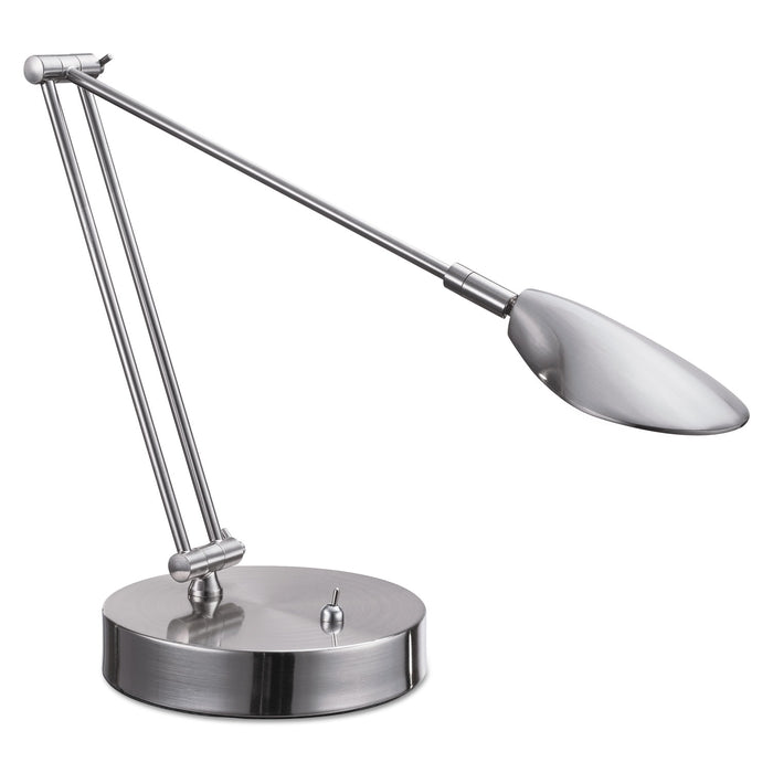 Adjustable LED Task Lamp with USB Port, 11w x 6.25d x 26h, Brushed Nickel