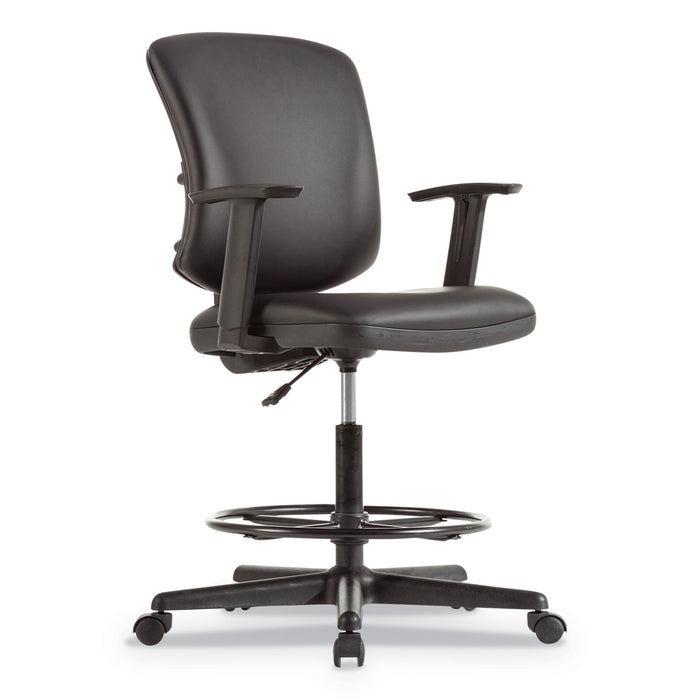 Alera Everyday Task Stool, Bonded Leather Seat/Back, Supports Up to 27 ...