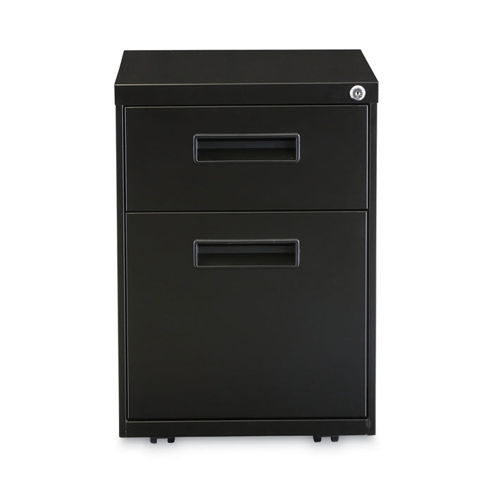 File Pedestal, Left or Right, 2-Drawers: Box/File, Legal/Letter, Black, 14.96" x 19.29" x 21.65"