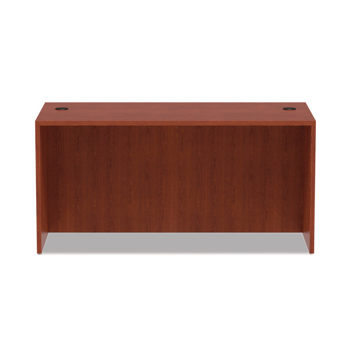 Alera Valencia Series Straight Front Desk Shell, 59.13" x 29.5" x 29.63", Medium Cherry