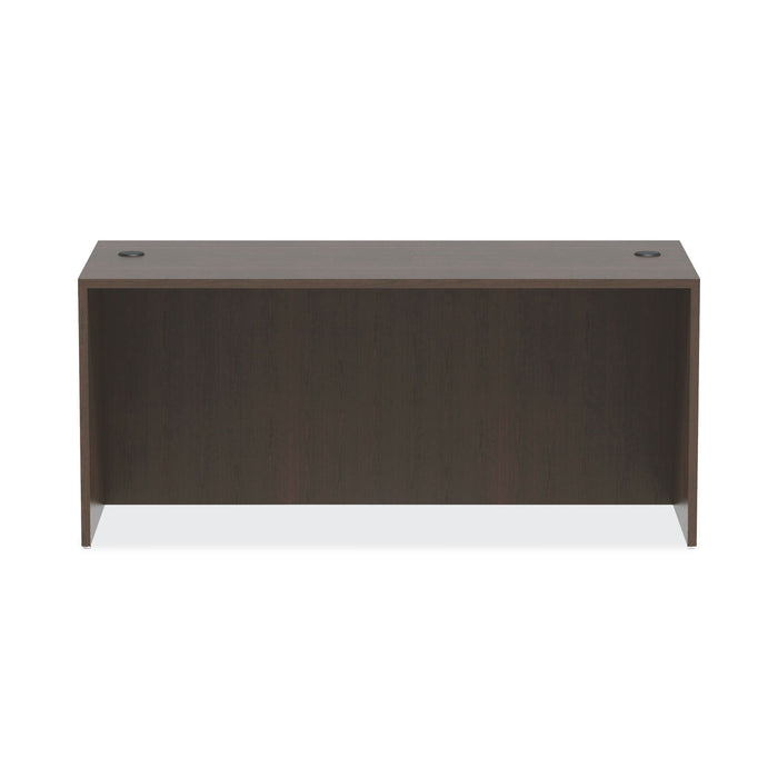 Alera Valencia Series Straight Front Desk Shell, 65" x 29.5" x 29.63", Espresso
