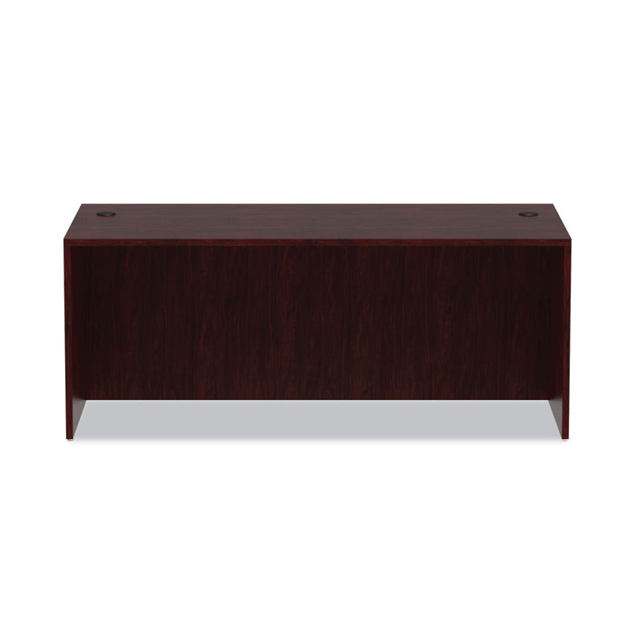 Alera Valencia Series Straight Front Desk Shell, 71" x 35.5" x 29.63", Mahogany
