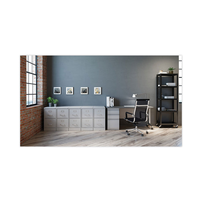 Two-Drawer Economy Vertical File, Letter-Size File Drawers, 15" x 26.5" x 28.37", Light Gray