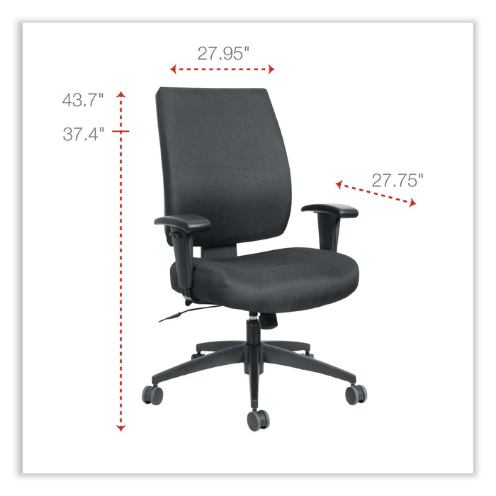 Alera Wrigley Series High Performance Mid-Back Synchro-Tilt Task Chair, Supports 275 lb, 17.91
