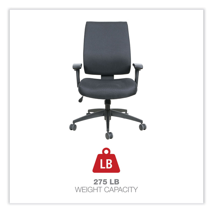 Alera Wrigley Series High Performance Mid-Back Synchro-Tilt Task Chair, Supports 275 lb, 17.91