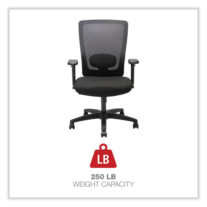 Alera Envy Series Mesh High-Back Swivel/Tilt Chair, Supports Up to 250 lb, 16.88" to 21.5" Seat Height, Black