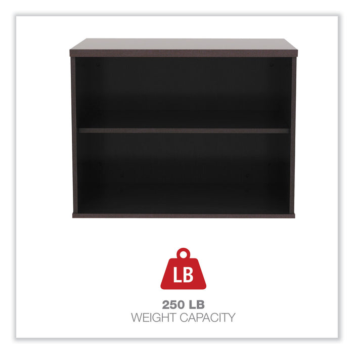 Alera Open Office Low Storage Cab Cred, 29.5w x 19.13d x 22.78h, Mahogany