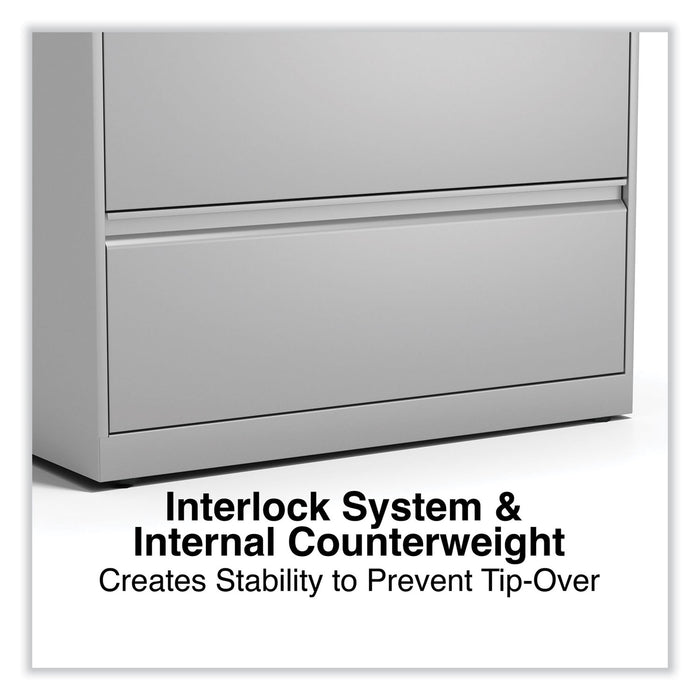 Lateral File, 2 Legal/Letter-Size File Drawers, Light Gray, 36" x 18.63" x 28"