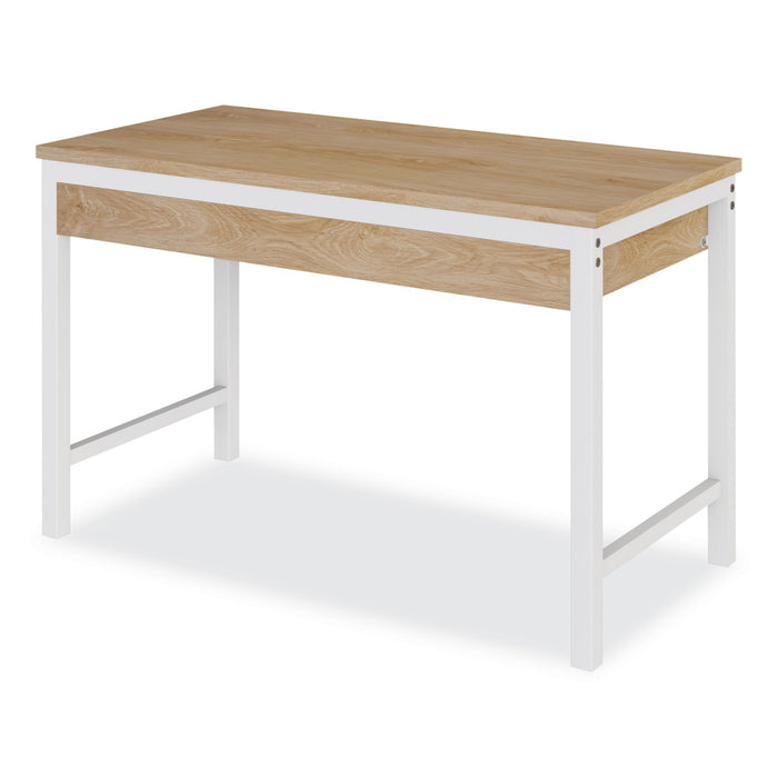 Modern Writing Desk, 47.24" x 23.62" x 29.92", Beigewood/White