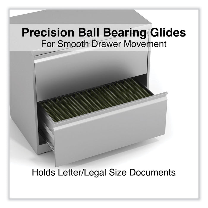 Lateral File, 2 Legal/Letter-Size File Drawers, Light Gray, 30" x 18.63" x 28"