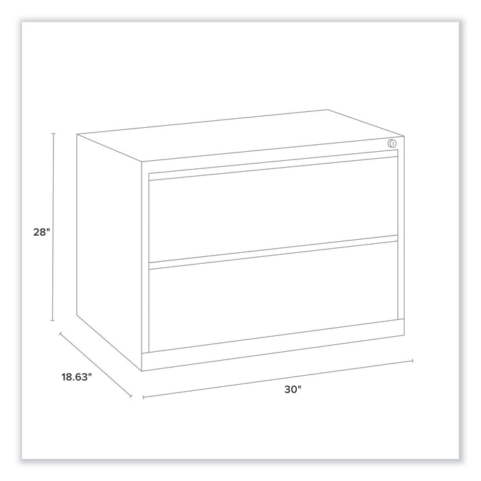 Lateral File, 2 Legal/Letter-Size File Drawers, Light Gray, 30" x 18.63" x 28"