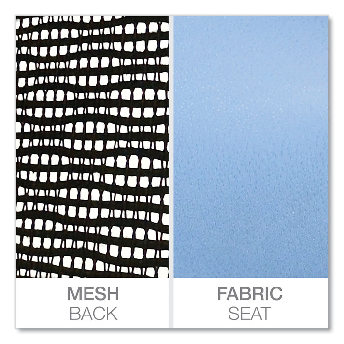 Alera Elusion Series Mesh Mid-Back Swivel/Tilt Chair, Supports Up to 275 lb, 17.9" to 21.8" Seat Height, Light Blue Seat