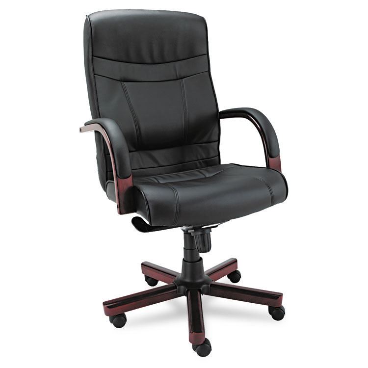 Alera®Alera Madaris Series High-Back Knee Tilt Bonded Leather Chair ...